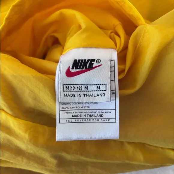 Vintage 90’s Nike Reversible Quarter Zip Windbreaker Jacket Red/Navy/Yellow M - Picture 5 of 15